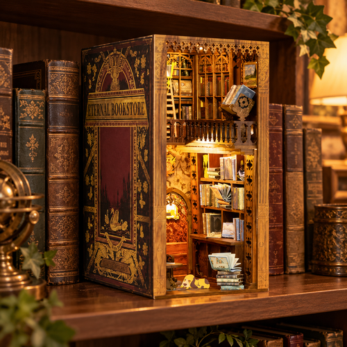 Book nook Eternal Bookstore à construire – Bibliothèque miniature