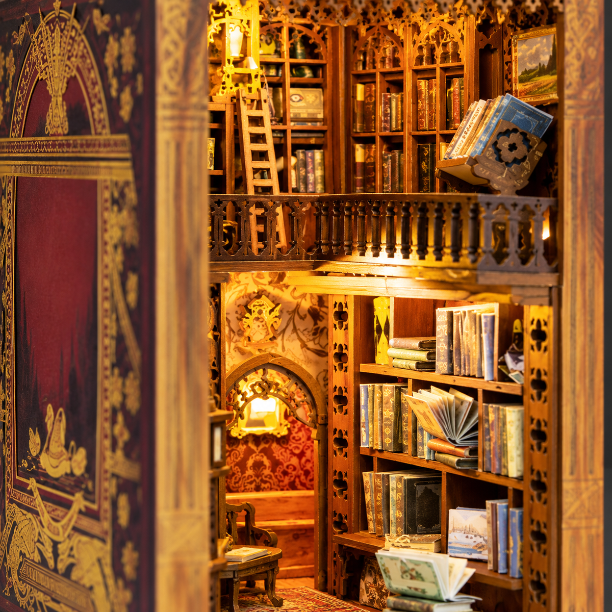 Book nook Eternal Bookstore à construire – Bibliothèque miniature