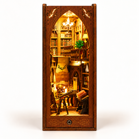 bibliotheque ancienne — face, rendu IA illustratif