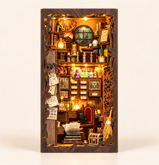 magic pharmacist — vue face, rendu IA illustratif